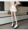 Women's High-Waist Pleated Wool Skirt - Spicy American Style for Autumn/Winter