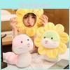 Cute Cartoon Sunflower Snake Plush Toy Girl Children Holiday New Year Doll Gift