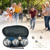 Shandini Petanque Balls, Iron, Standard Size Set, Metal Balls for Outdoor Sports, with Storage Bag, Set of 6 Balls