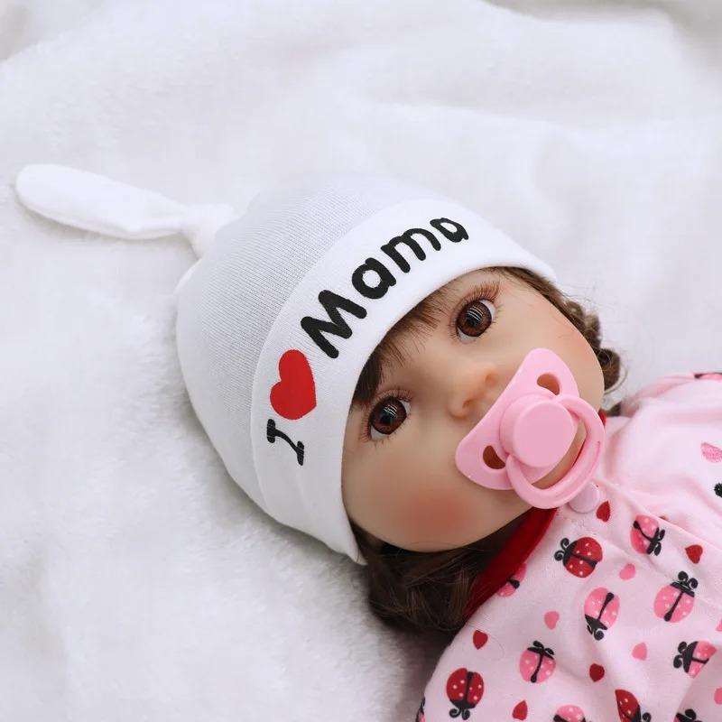 Spring Summer Love Papa Mom Newborn Baby Hat Infant Toddler Cotton Cap Cute Layer Solid Headwear for 0-3 Months Boys Girls