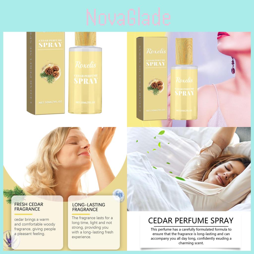 Elegant Cedarwood Eau De Toilette Natural Woody Floral Scented Fragrance 30ml