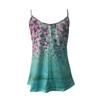 Damenmode Blumendruck Spaghetti Cami Top Lässig Ärmellos Rundhalsausschnitt Sommer Tops