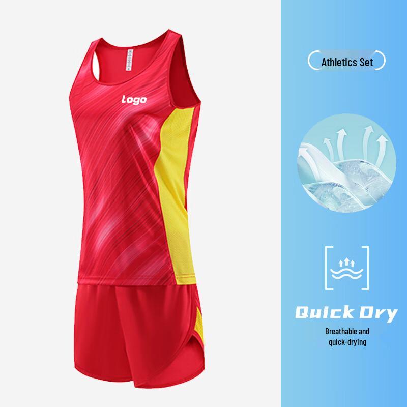 Unisex Quick-Dry Athletics Training Set (Vest & Shorts)
