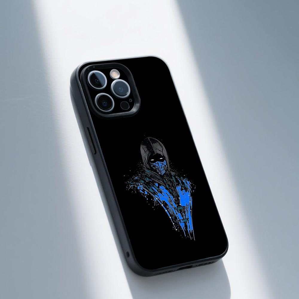 M-Mortal K-Kombat Logo Phone Case For iPhone 16,15,14,13,12,11,Pro,Max,Plus,X,XS,SE,E,Mini,Soft Silicone Black Case