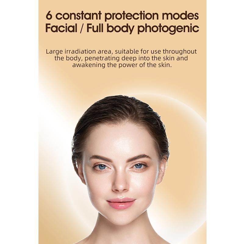 Portable Large Row of Lights Beauty Instrument Photo Skin Optical Spectrometer Facial Mask Equipment Skin Soothe Whitening Acne