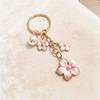 Yogodlns Alloy Sakura Bag Pendant Cherry Blossom Imitation Pearl Accent Cherry Blossom Keychain Sweet Flower Bags Accessories