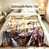 Coperta Morbida Tema Magia Fantasy Personalizzata con Nome Testo Stampato Coperta Calda Decorazione Divano Casa Camera da Letto