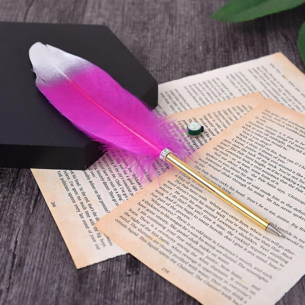 1/3pcs Charming Feather Style Ballpoint Pen - Perfect for Office, School, and Gifts