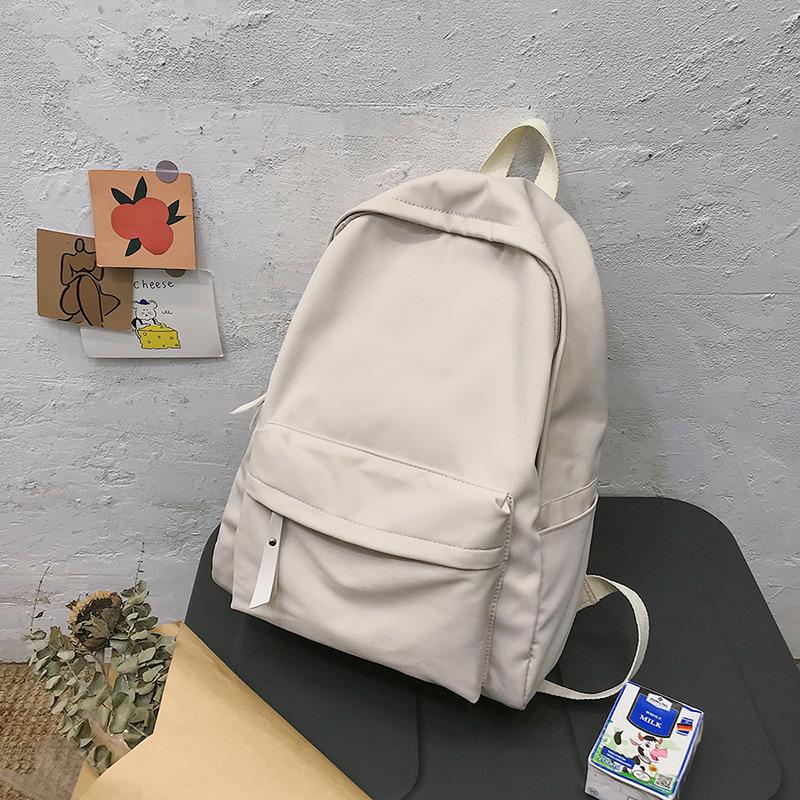 Новый художественный стиль однотонный студенческий рюкзак свежий и простой унисекс повседневный рюкзак на двойных лямках