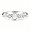 S925 Silver Zodiac Ring with Yellow Crystal, Sapphire, and Multi-colored Gemstones - Versatile Stackable Design.