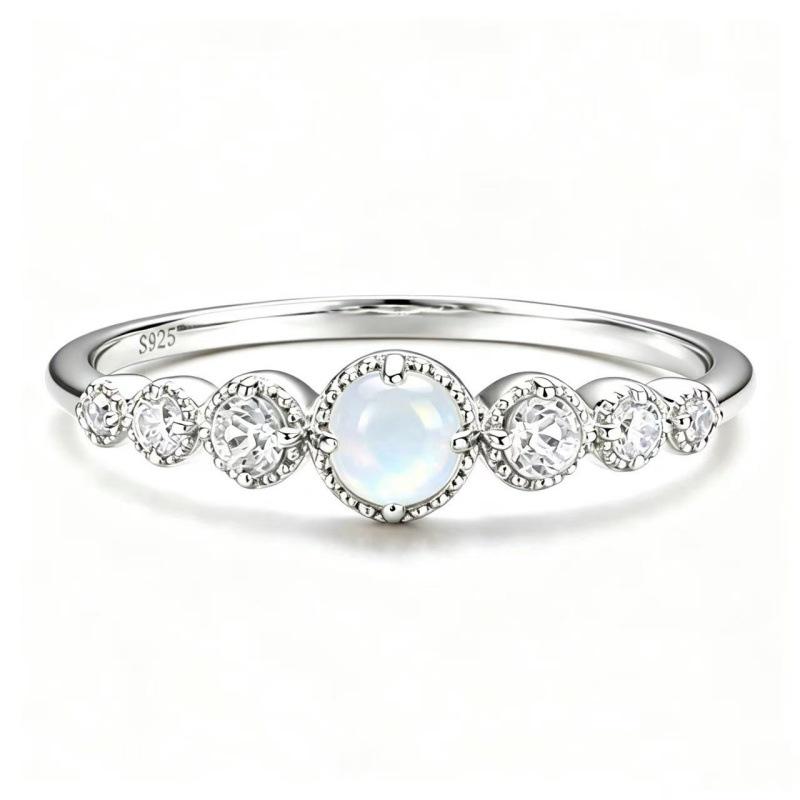 S925 Silver Zodiac Ring with Yellow Crystal, Sapphire, and Multi-colored Gemstones - Versatile Stackable Design.