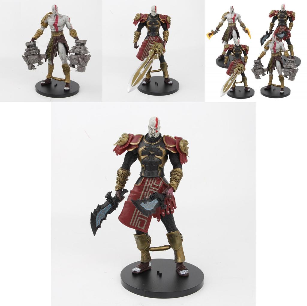 God Of War Kratosfigure Pvc Poseable Model With Fire Effect For Collectors