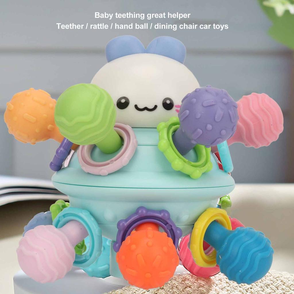 Jormftte Baby Sensory Toy, Silicone Teething Ball, Tactile Training Toy, 156g, Safe & Non-Toxic