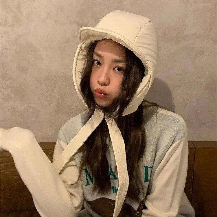 Men and Women's Bomber Hats Winter Korean Version New Ski Cold Cycling Thickened Warm Ear Protection Straps Pullover Caps