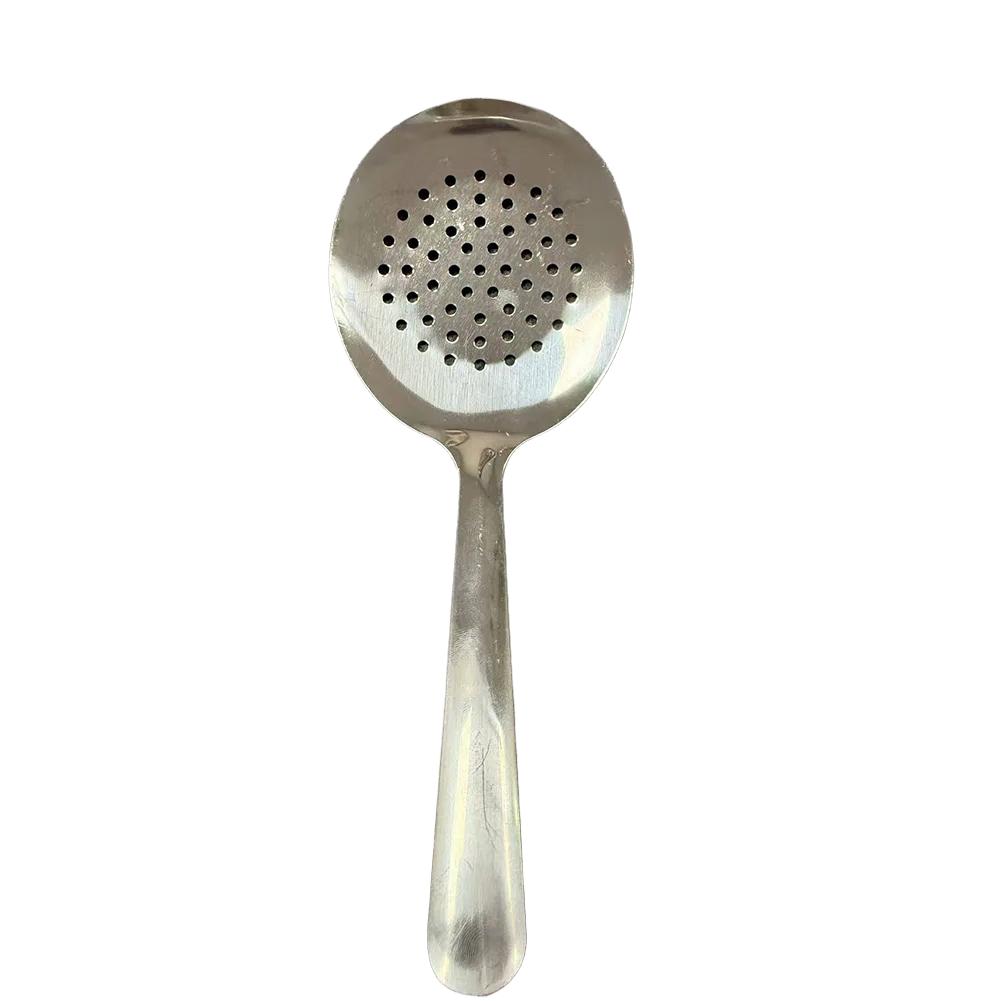 Short Handle Stainless Steel Ladle and Strainer Set for Food Serving and Separation at For Home and Restaurant