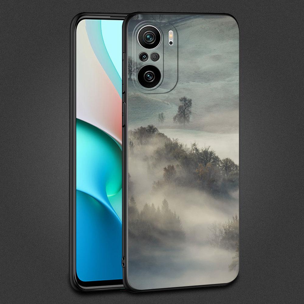 Case For Xiaomi Redmi Note 11 10 9 8 Pro 12 10C 9S 10S 11S 9A 9T 9C 10A 7 K40 8T Silicone Phone Cover Cool Mountain Peak Fundas