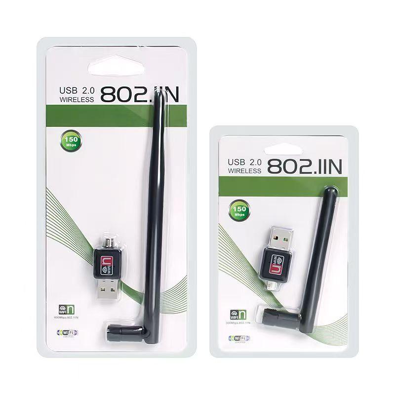 1 Set Wi-Fi Receiver Transmitter Dongle 2Db/5Db 150Mbps Wireless Network Card Usb 2.0 802.11 B/G/N Lan Wifi Antenna Adapter