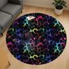 1pc Floral Butterfly Round Chair Mat Area Rug - Non-Slip, Floor Mat for Office, Bedroom, and Indoor Decor -1002169