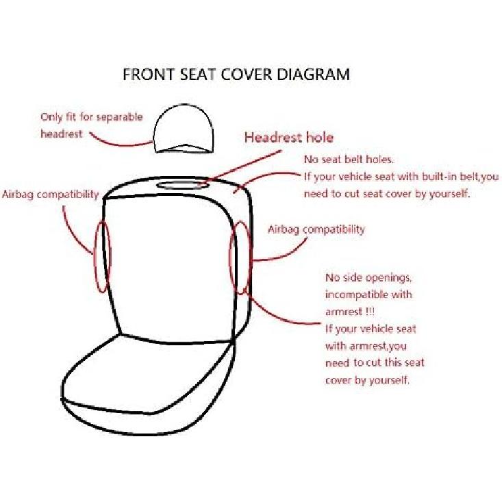 Flying Banner Car Seat Covers Front Seats and Rear Bench Mesh Fabric Rear Bench Split Polyester Cover Easy tallation SUV CAR Woman Lady Femal (Front