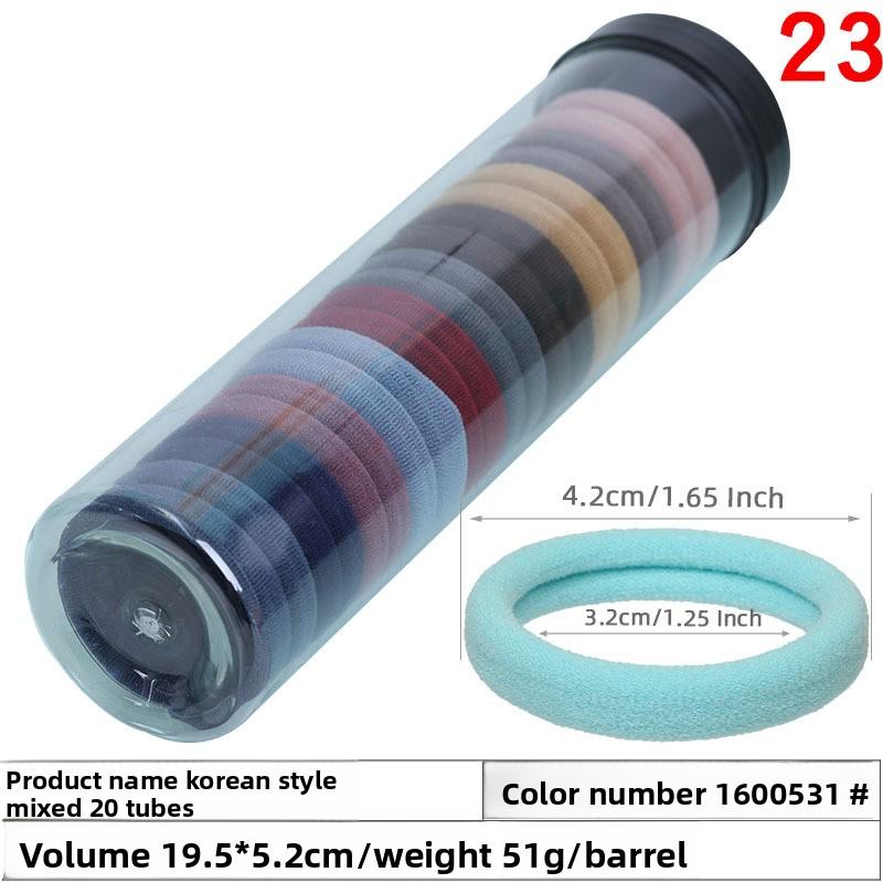A Girl's Gradient Color Seamless Hair Tie Colorful Hair Band Headband Candy-colored Leather Band Hair Accessory and Headwear