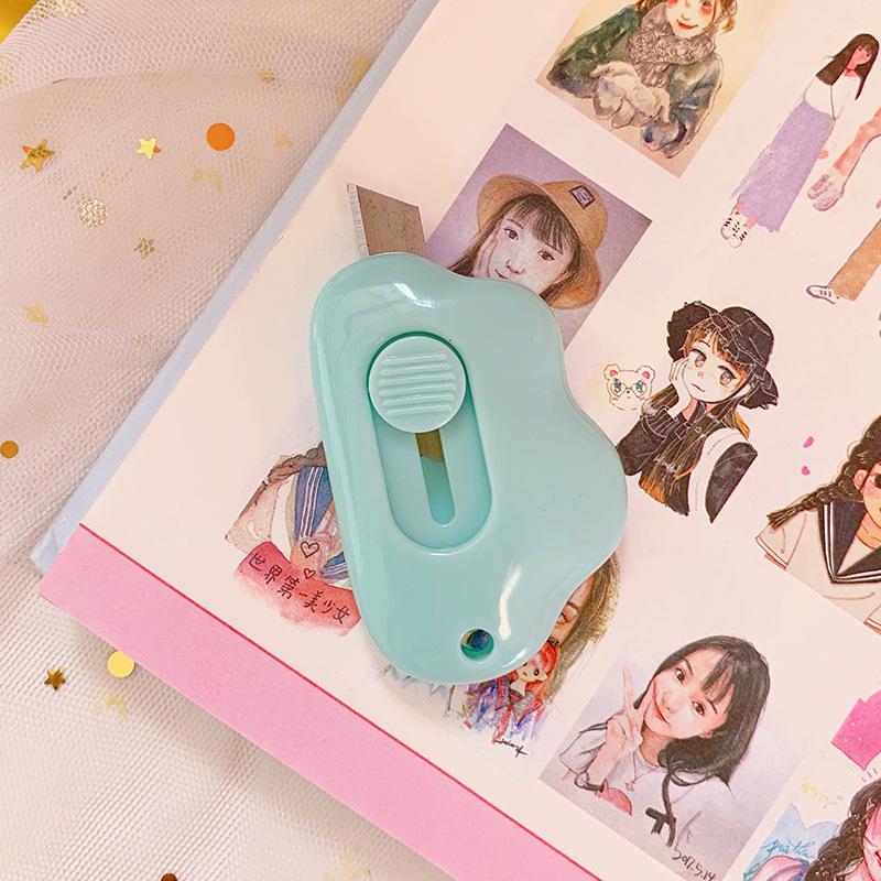 Cute Cat Craft Knife for Packages, Scrapbooking, & Paper Cutting - Portable Ice Cream Style