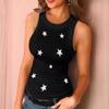 Women's Multi-Color Printed Sleeveless Summer Top - Sexy Round Neck