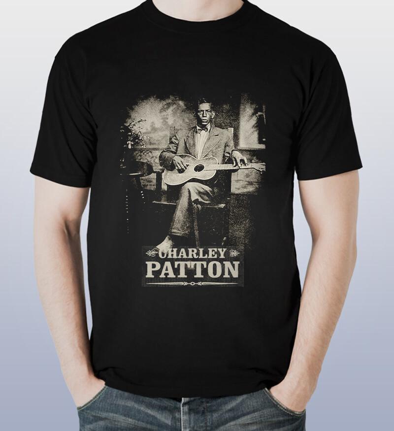 Blues Charley Patton Short Slevee Black T-Shirt Unisex T-Shirt XXXXL