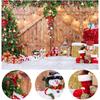 Rural Christmas Barn Wooden Door Background Photography Props Christmas Tree Snow Scene Gift