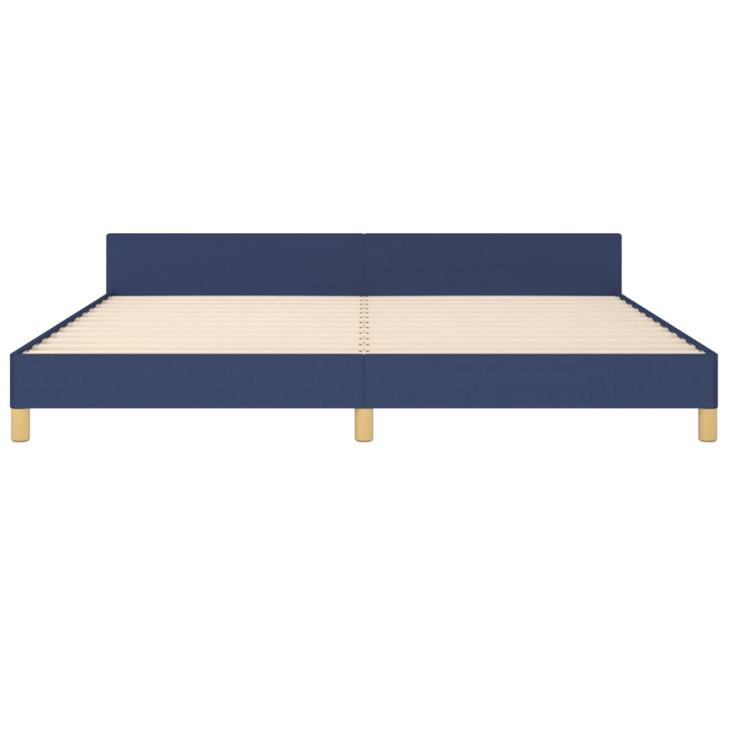 Vidaxl Bed Frame Without Mattress, Blue, 200X200 Cm, Upholstered