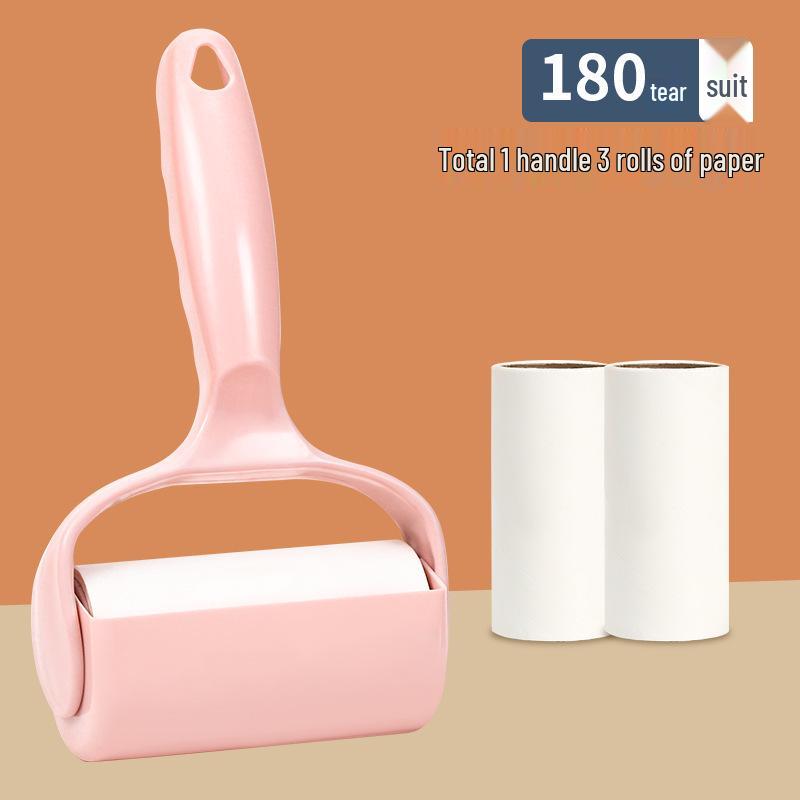 Abreißbarer Klebe-Fusselroller für Kleidung - Haar- & Staubentfernung mit Ersatzpapierrollen