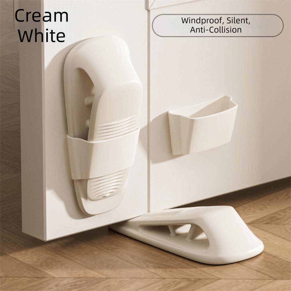 Silicone Material Silicone Door Stop No Drilling Required Windproof Fixed Door Wedge Retractable Design Safety Accessories