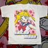 Sailor Moon Youth Japanese Anime 260g Crew Neck Short Sleeve Loose Simple Comfortable Breathable