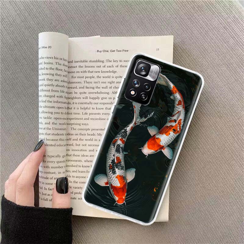High End Ornamental Fish and Koi Carp Phone Case For Redmi Note 13 12 Pro Plus 14 15 Pro 5G 11 11T 11E 11S 10 Pro 10S 9 9S Cover