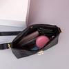 Stylish Wave Stripe Quilted Cat Pearl Pendant Decorative Simple Ladies Crossbody Bag