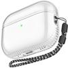 Conjoined Design Air Bag Anti-fall Hingeless Design  Front LED Visible  TPU Materia Transparent  Case for AirPods Pro 2