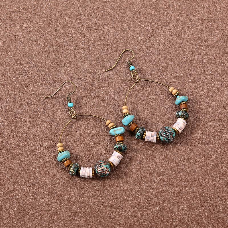 Handmade Retro Bohemian Ethnic Tassel Earrings for Women, Long Thai Style