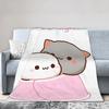 Bubu and Dudu Good Night Blankets Flannel Cozy Super Soft Throw Blanket for Sofa Bedding Throws