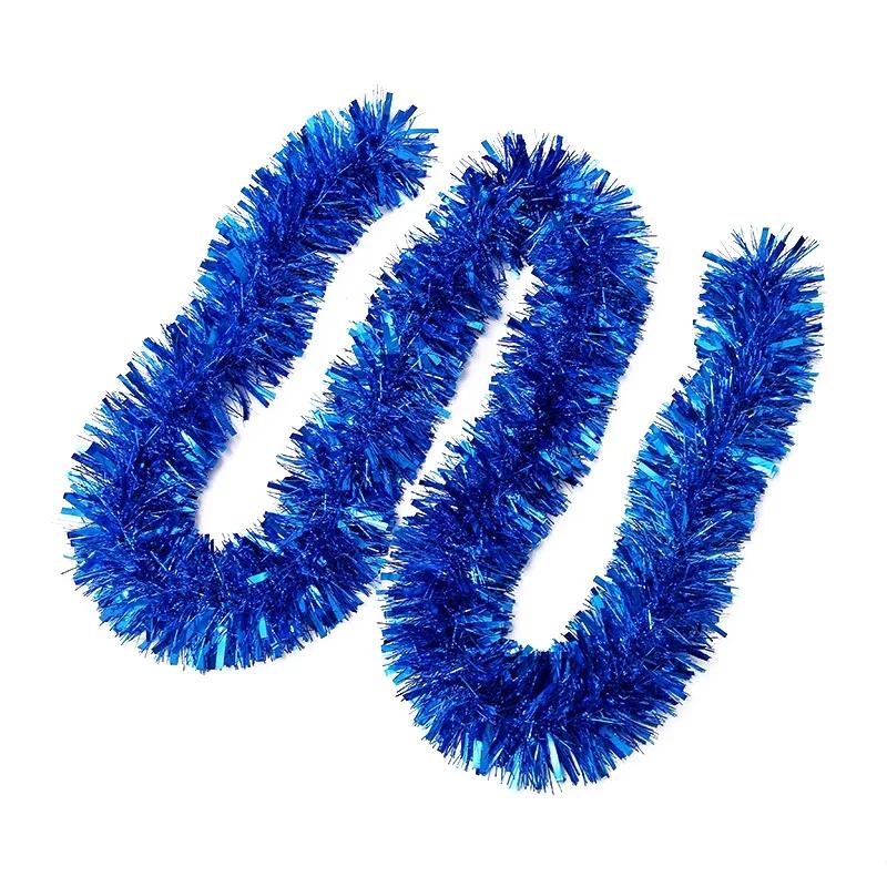 2M Christmas Tinsel Ribbon Garland Gold Silver Color Decorative Tinsel Strips Home Wedding Birthday Party Wall Door Decor