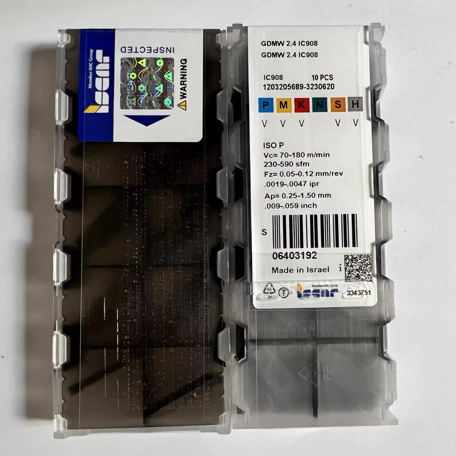 

ISCAR / GDMW2.4 IC808 /Industrial indexable Carbide Inserts 10 PCS