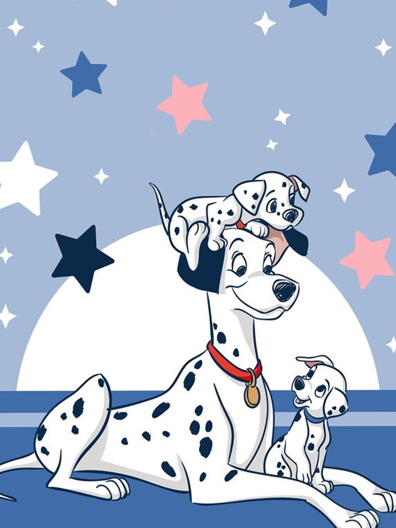 

DIY Diamond Painting The Spotted Dog and His Son Cross Stitch Kit Mosaic Art Diamond Painting Full Circle Diamond Home Decoration Round 20x30cm