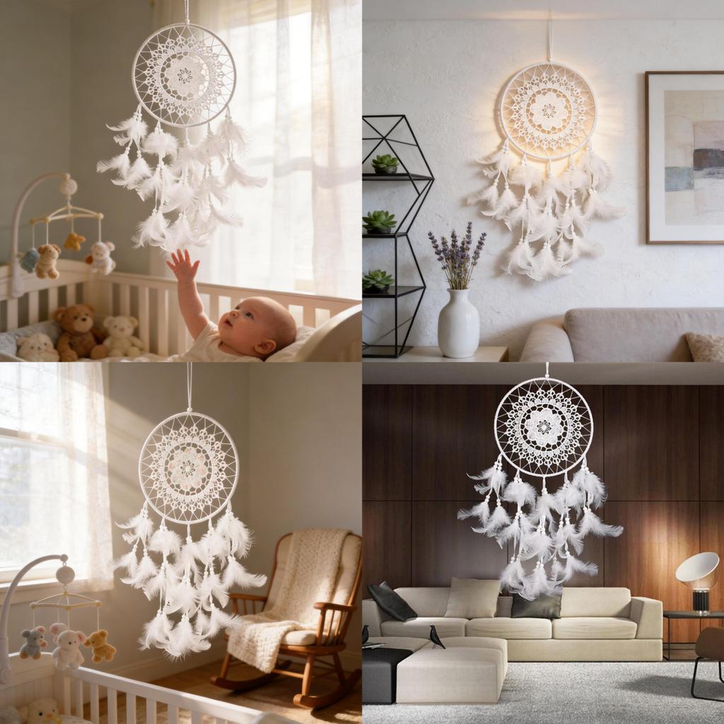Modern Minimalist Abs Lace Dreamcatcher Wall Hanging For Home Bedroom Decor