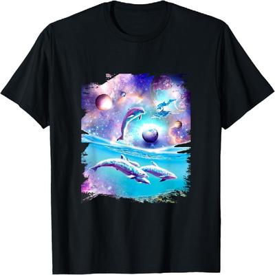 Galaxy Dolphin - Dolphins In Space T-Shirt
