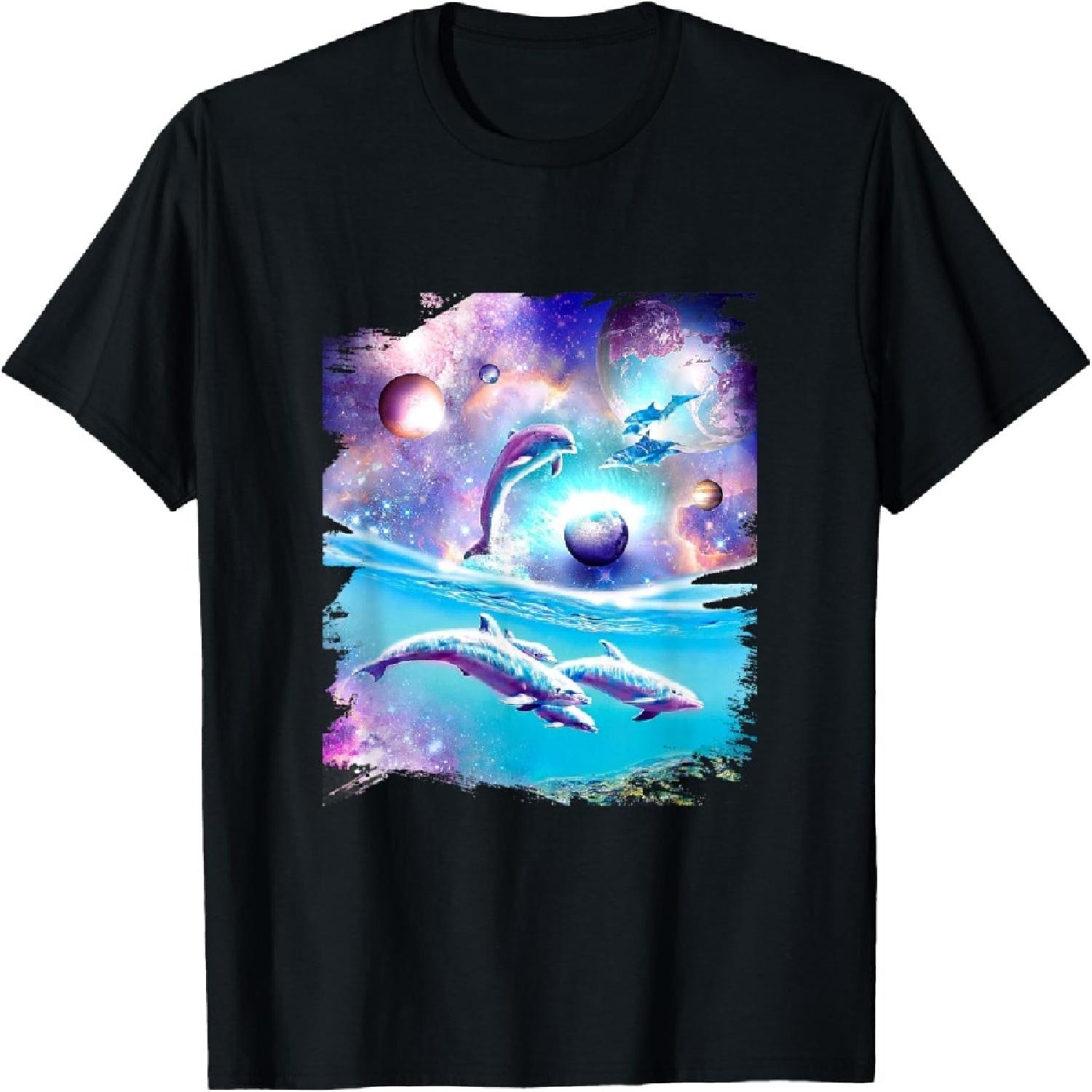 

Galaxy Dolphin - Dolphins In Space T-Shirt XXXXXL чёрный