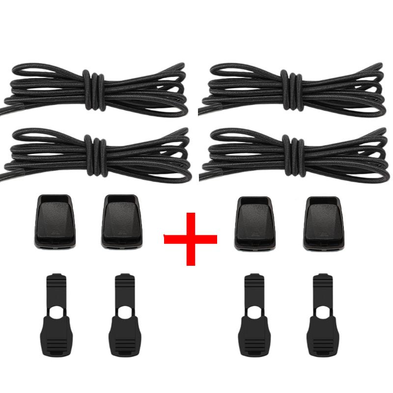 Lacets Robustes Sans Nœud, Design Carré à Verrouillage par Pression, Lacets Paresseux à Mettre et Enlever en Une Seconde pour Baskets de Course, Randonnée et Sport