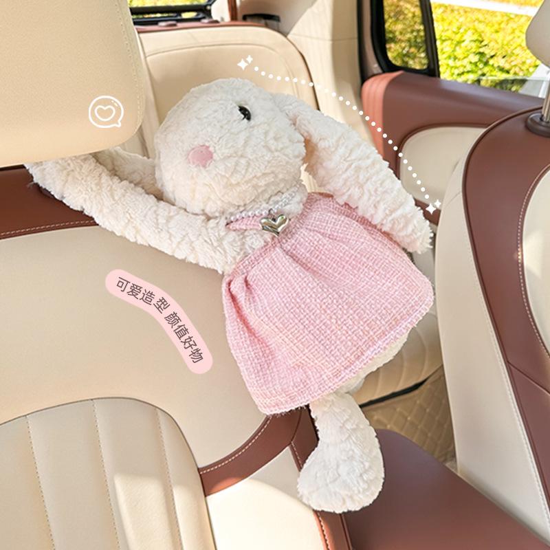 Cute Cartoon Car Hanging Tissue Box - Creative High-End Interior Paper Dispenser