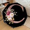 1PC Floral Monogram C Pattern Small Travel Compact Windproof Umbrella, Automatic Folding Umbrella, Automatic Open/Close ,Gift-108