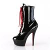 15Cm Hating Sky High Heel Skinny Heel Thick Bottom Waterproof Platform Red Lace-Up Boots