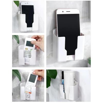 Universal White Air Conditioner Remote Control Mobile Phone Plug Holder Wall-Mounted Storage Box For Air Conditioner TV