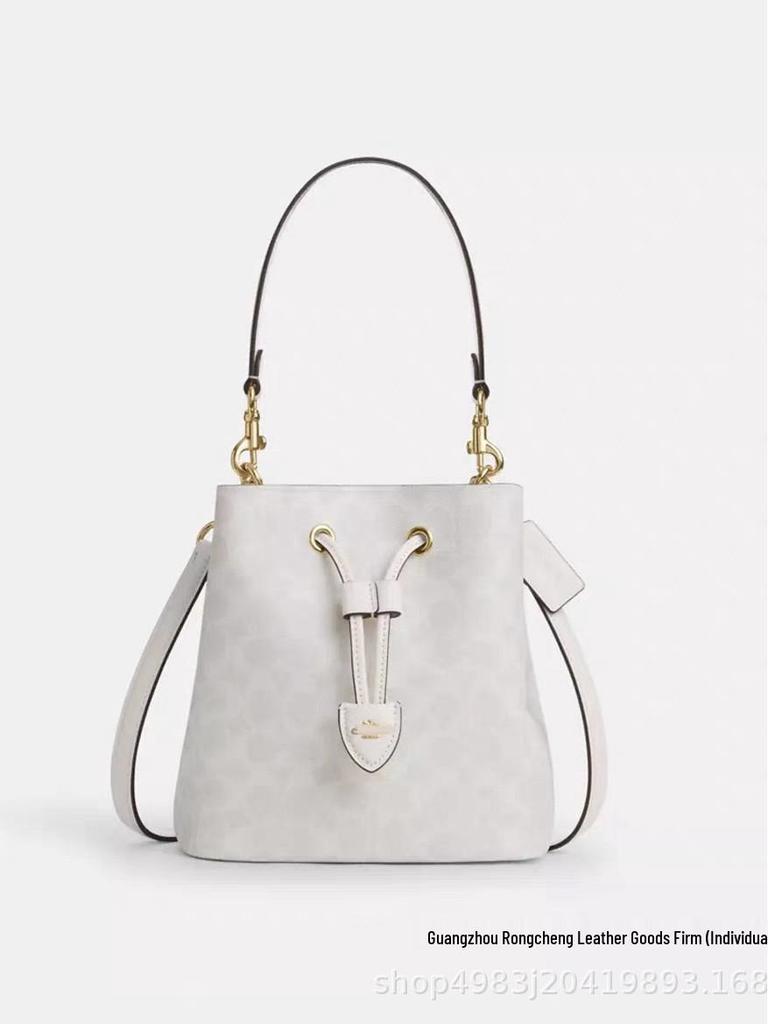 2025 KOUJIA Rowan Vintage Monogram Crossbody & Trekkoord Emmer Tas