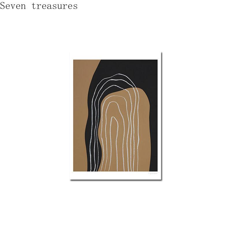 

Nordic Posters and Prints for Living Room, Flower and Leaf Canvas Paintings, Vintage Wall Art, Decor Pictures 21x30cm No Framed